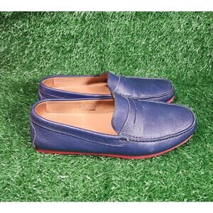 M. GEMI Soft Leather 42 US 9M PASTOSO Driving Penney Loafer Shoes Made in ITALY